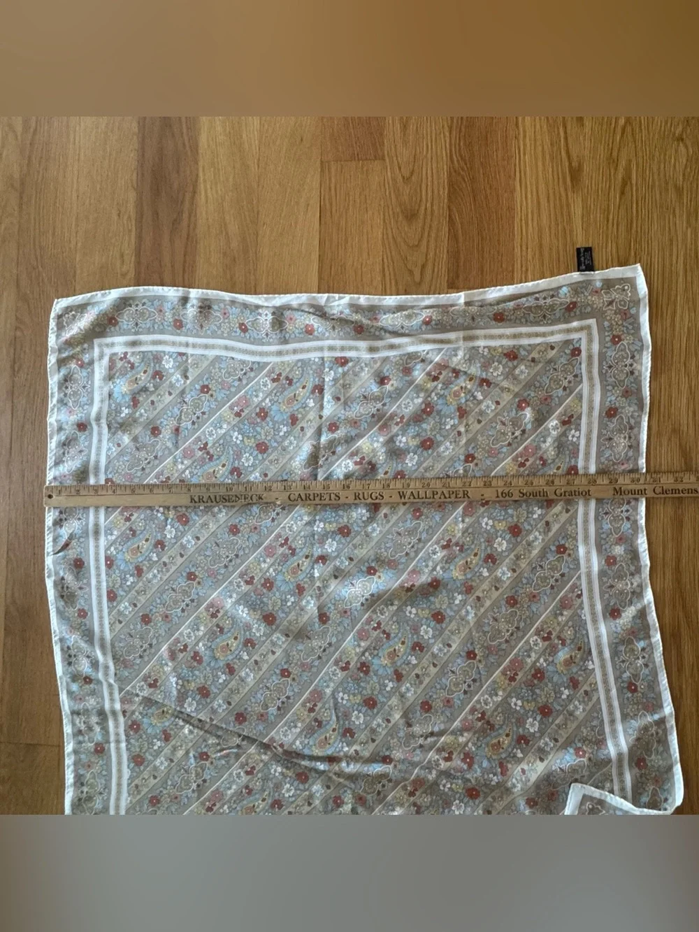 Vintage The Specialty House 100% Silk Paisley Floral Scarf Square Made in Japan